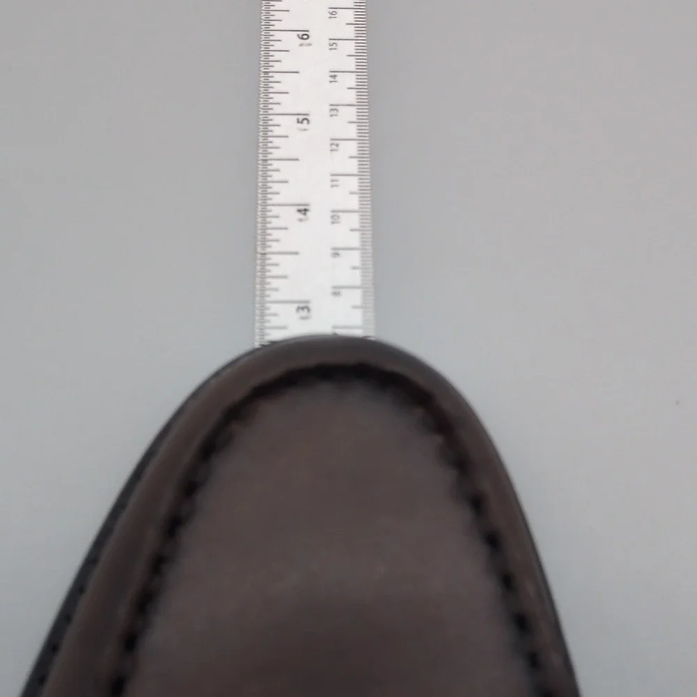 Lands End Shoes Mens Brown 9.5 Leather Dress Loafers Slip On Professional 488823